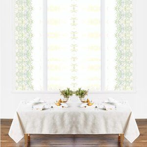 new Autumn Medley IVORY Damask Fabric 60x144 inch Tablecloth (Seats 12 to 14)